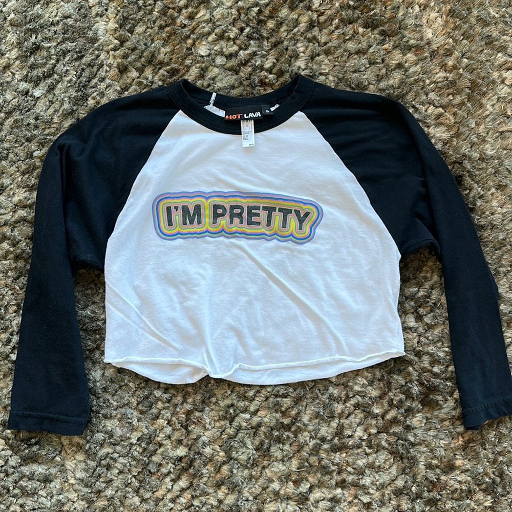 I’m pretty hot lava crop top